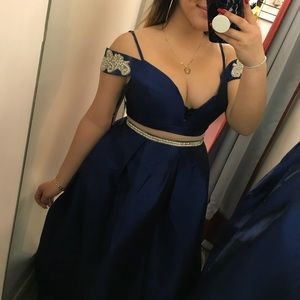 Navy blue prom dress